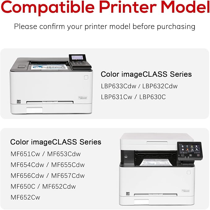 067H 067 Black Toner Cartridge Set Compatible for Canon 067H 067 Toner High Capacity Works for Color ImageClass MF656Cdw LBP632Cdw MF654Cdw MF653Cdw LBP633Cdw MF650C LBP630C Printer (2 Pack)