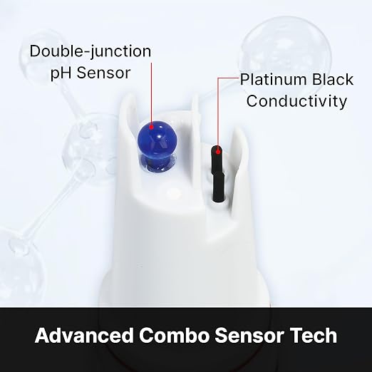 Apera Instruments PC60-Z Bluetooth Multi-Parameter pH/Conductivity/TDS/Salinity/Resistivity Smart Meter Tester Powered by ZenTest Mobile App with Cloud-Based Datalogger