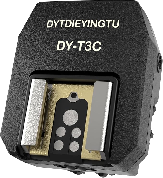 DY-T3C for Canon Camera Flash Hot Shoe Adapter Mount Top-Mounted Expansion Accessory: Multi-Flash synchronous Shooting with Cable Converter (DY-T3C 1PCS + PC Cable 1PCS)