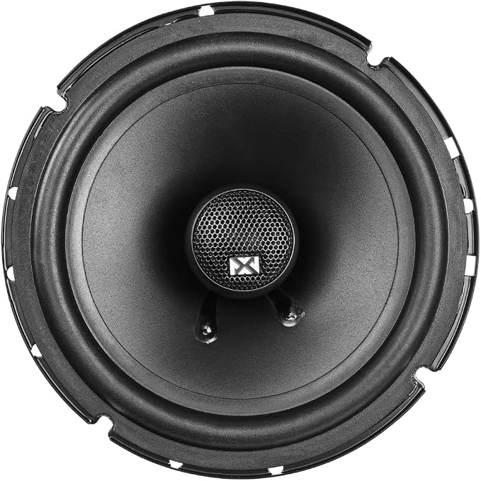 NVX NSP65 6.5" Car Speakers, 540W Max, 180W RMS, 2-Way Coaxial w/Silk Dome Tweeters & Built-in X-Overs, Easy to Install in Cars/Trucks/Doors (Pair)