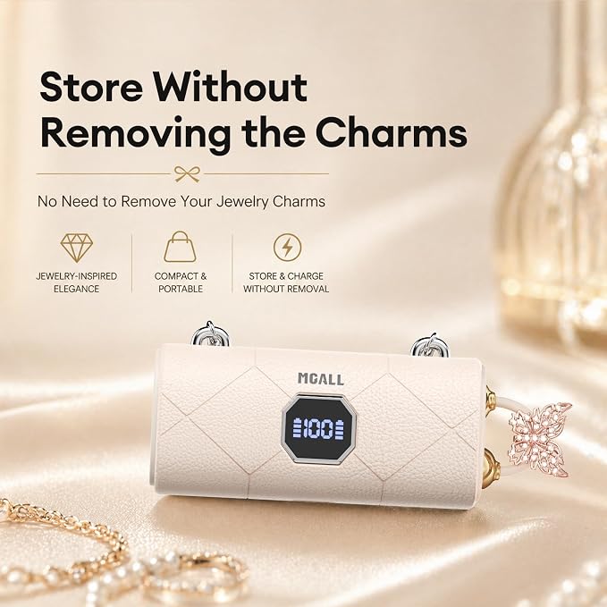 Clip On Earbuds with Detachable Gold Butterfly Earrings, Bluetooth 6.0 Open Ear Earbuds for Women, Led Display Leather Texture Charging, Comfortable Fit for Small Ear, Daily Wear&Gifts, X22 Beige
