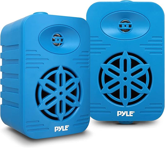 Pyle Indoor Outdoor Speakers Pair - 500 Watt Dual Waterproof 5.25” 2-Way Full Range Speaker System w/ 1/2” High Compliance Polymer Tweeter - in-Home, Boat, Marine, Deck, Patio, Poolside (Blue)