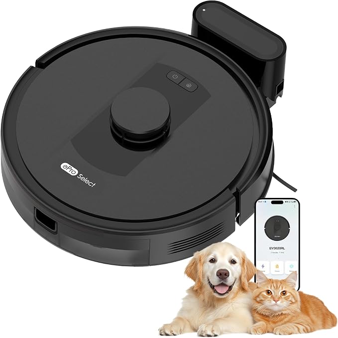 Robot Vacuum and Mop Combo, 4000Pa Robotic Vacuum with Smart Obstacle Avoidance, 150 Min Runtime, APP/Alexa, Multi-Floor Mapping, Self-Charging for Pet Hair