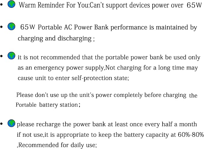 ZeroKor Portable Power Bank with AC Outlet, 65W 110V Portable Laptop Charger Battery Bank 24000mAh External Battery Pack Backup Power Source for Outdoor Tent Camping RV Smart Devices Use