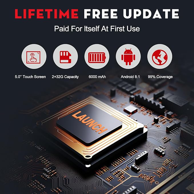 LAUNCH CRP123I V2.0 Elite OBD2 Scanner, 2026 Upgraded Diagnostic Scan Tool with 7 Reset, Oil/SAS/Throttle/Brake/BMS/DPF Reset/ABS Bleeding, Multi System Code Reader, Lifetime Free Update, FCA SGW