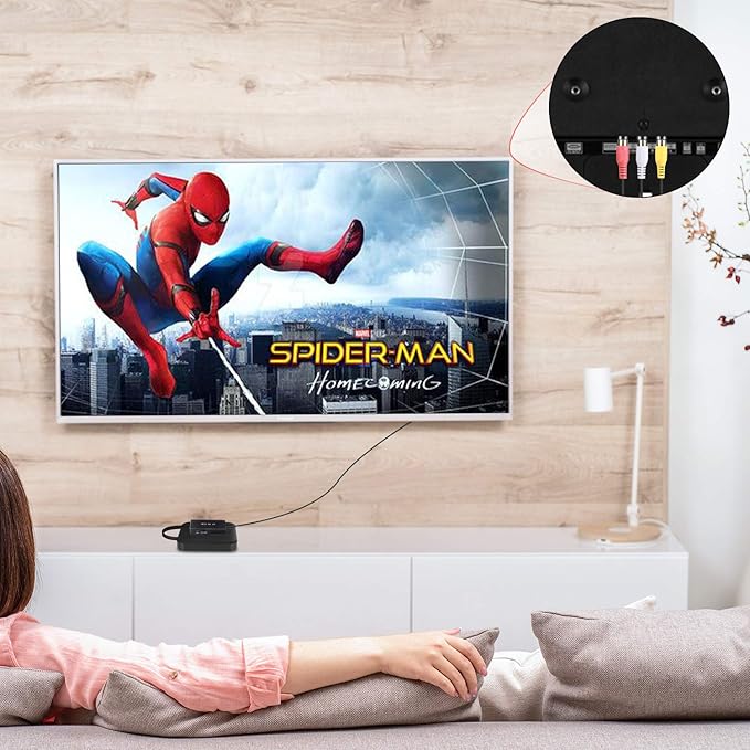 HDMI to RCA, HDMI to Older TV Adapter Compatible for Fire Stick, Roku, Apple TV, Xiaomi Mi Box, Android TV Box, DVD, Blu-ray Player ect.（HDMI to AV Converter）