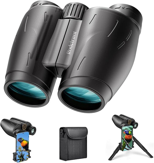 25x30 Professional Large Eyepiece Binoculars for Adults - Complete Kit with Phone Adapter, Tripod Adapter, Waterproof and Compact for Outdoor Adventures