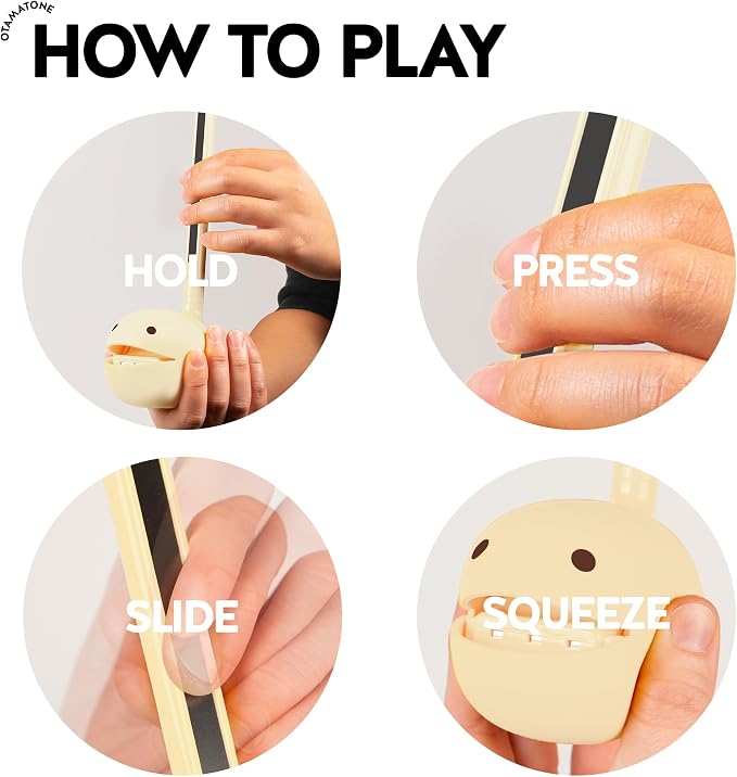 Otamatone Japanese Electronic Musical Instrument Portable Music Synthesizer from Japan by Maywa Denki Studio Award Winning, Educational Fun Gift for Children, Teens & Adults - Butter