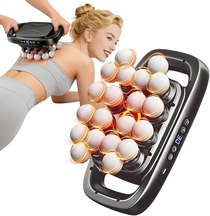 2026 Upgrade 20-Head Massage Gun Set, Deep Tissue Percussion Muscle Massager with 3 Modes & 30 Intensitie, Quiet Handheld Muscle Massager for Back, Shoulders, Legs, Head, Foot & Body Pain Relief