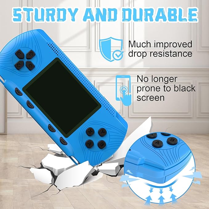 Retro Handheld Game for Boys Girls-Classic 258 Video Games with Rechargeable Battery, 3.0" LCD Screen Portable Gaming Player Plug & Play Video Games, Electronic Gift for Birthday Xmas