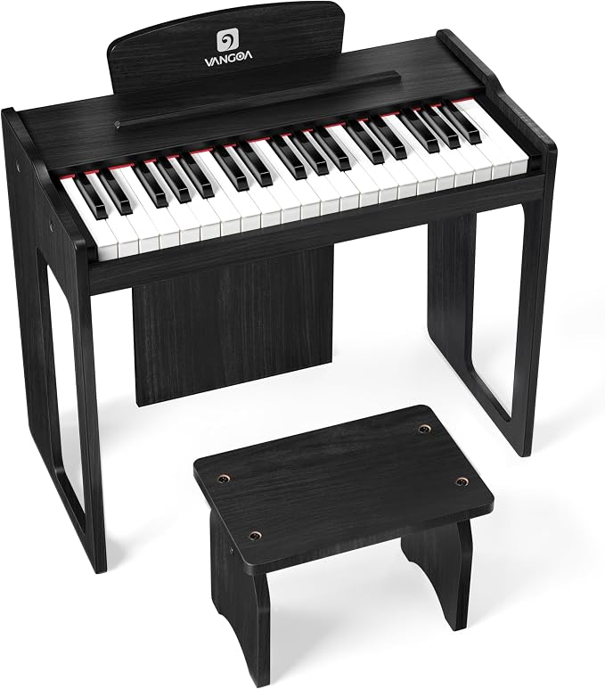 Vangoa Kids Piano Keyboard, 37 Keys Digital Piano for Kids, Music Educational Instrument Toy, Wood Piano for Girls and Boys,Classic Black