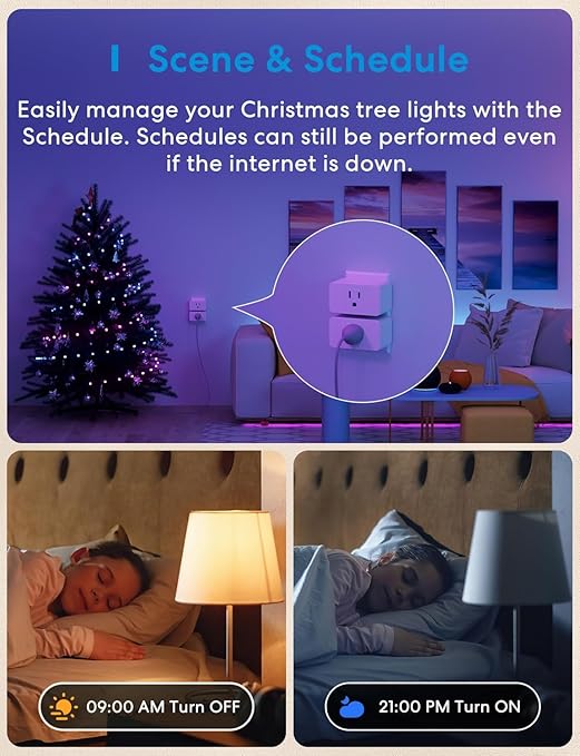 meross Smart Plug Mini, 15A & Reliable Wi-Fi, Support Apple HomeKit, Siri, Alexa, Echo, Google Assistant and Nest Hub, App Control, Timer, No Hub Needed, 2.4G WiFi Only, 2 Pack