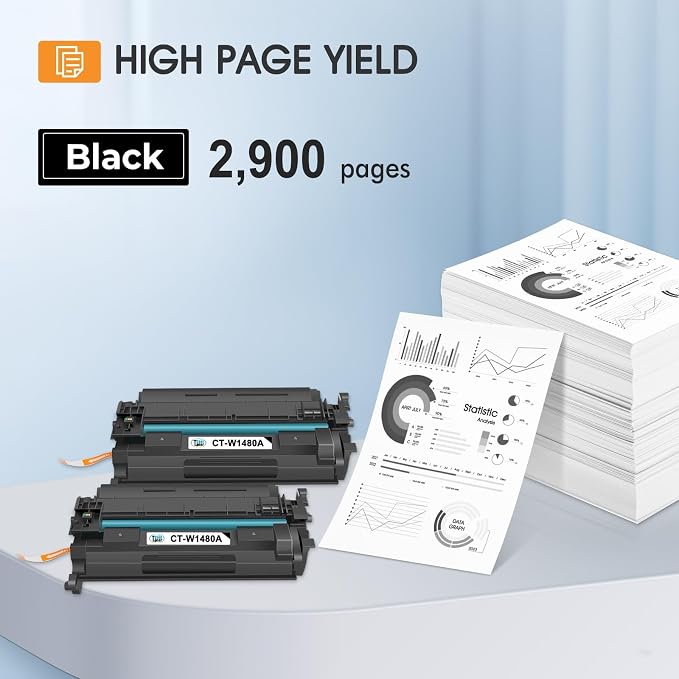 148A Toner Cartridge Black 4001n 4101fdw W1480A 148X Compatible Replacement for HP 148 148A W1480X for HP LaserJet Pro MFP 4101fdw 4101fdn Pro 4001dw 4001dn Printer Ink (2 Pack with Chip)