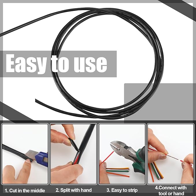 Hoolerry Solid Sprinkler System Wire 18 Gauge Irrigation Wire with UV Resistant PVC Jacket Sprinkler Cable for Underground Irrigation Field Central Control System 30v Ul Listed(18/2, 250 Ft)