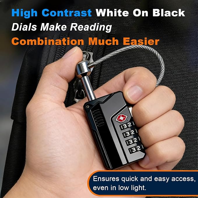 TSA Approved Gun Case Locks 2 Pack - Heavy Duty Combination Lock, Keyless Security for Gun Case, Pistol Case, Pelican Case & Airplane Travel Storage