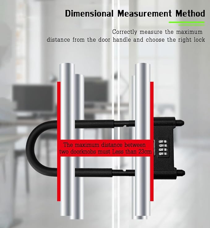 4 Digit Combination Padlock,Heavy Duty Anti Theft U-Shape Security Code Lock with Adjustable Shackle,for Bicycles, E-Bike,Mountain Bike,Road Bike,Gates,Shed, Fence [ Adjustable Range 210-230mm]
