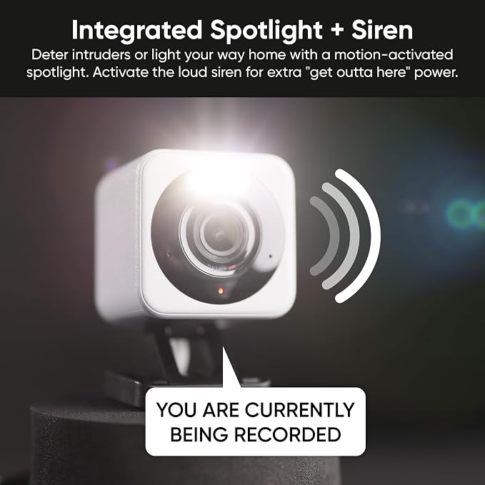 WYZE Cam v4 (Latest Model), 2.5K AI Security Camera, Indoor/Outdoor Cameras for Home Security, Baby Monitor & Pet Camera, Color Night Vision, No Subscription Required, Free Expert Help (2 Pack)