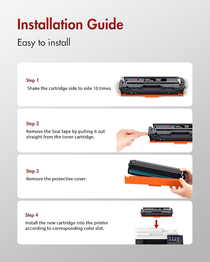 075H 075 Toner Cartridges Set MF665CDW Compatible Replacement for Canon 075H Toner Cartridge Set 075 to Work with Canon Color imageCLASS mf665cdw MF662Cdw MF663Cdw LBP646Cdw LBP647Cdw Printer