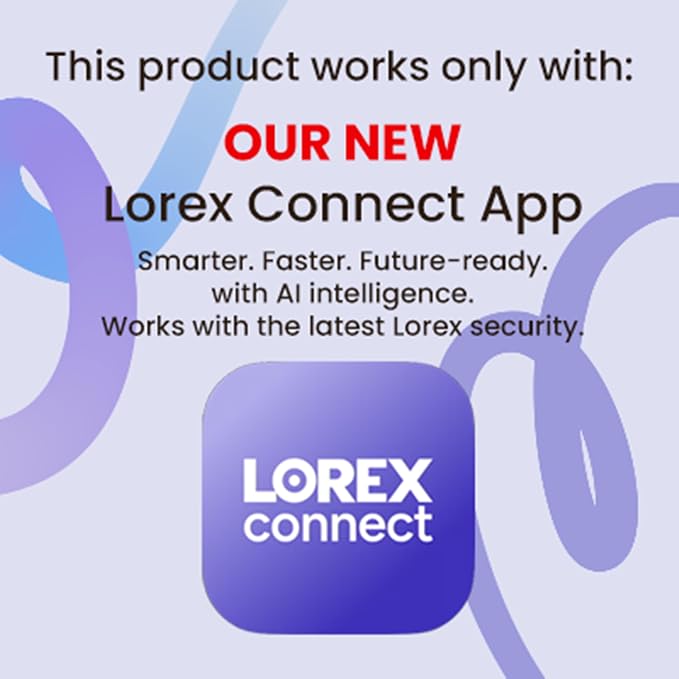 Lorex Connect [New APP] 2K Indoor Dual Lens Wi-Fi 6 Camera | 360° Pan-Tilt | Person & Pet Detection | Color Night Vision | Instant Call | 2-Way Talk | Cloud & Local Storage Option