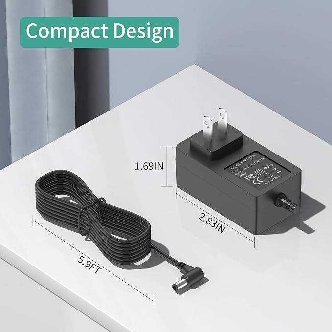 24V KNKA Air Purifier Charger Replacement Compatible with APH4000, Power Cord AC Adapter for KNKA APH4000 HEPA Air Cleaner