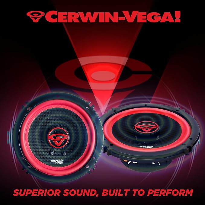 CERWIN-VEGA! V652 Vega 2-Way 6.5 Inch 360 Watts 2 Ohm Coaxial Full Range Speakers