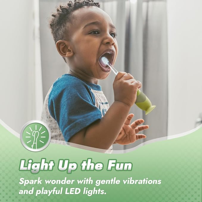 Papablic Toddler Sonic Electric Toothbrush for Aged 2-4 with 4 Replacement