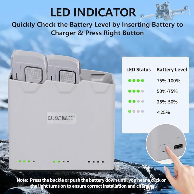 Intelligent Flight Battery Plus (2-Pack) with Two-Way Charging Hub for DJI Mini 4 Pro, Mini 3 Pro, Mini3 drone, 3850mAh 7.38V (2 Batteries with a Bi-Directional Charging Hub)