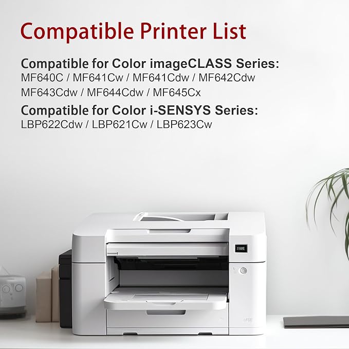 054H Toner Compatible with Canon 054H Toner Cartridge Set - Work for Color ImageCLASS MF644Cdw MF642Cdw MF641CW LBP622Cdw | 054H 054 Canon Toner 4 Pack with CRG-054H Black