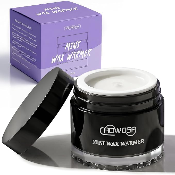Nose Waxing Warmer Men, Mini Wax Warmer for Nose Eyebrow Ear Hair Removal, Portable Wax Melter USB Fast Heat Smart Constant Temp, for Home Travel Use