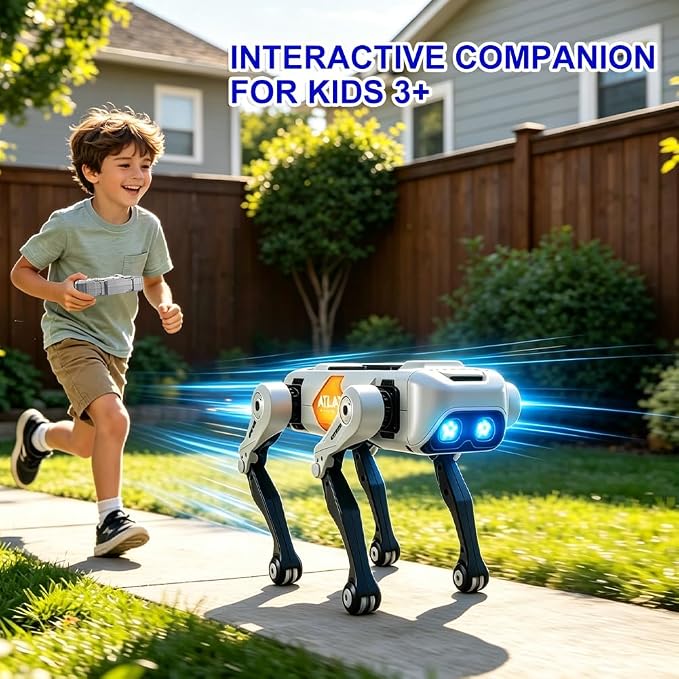 Smart Robot Dog for Kids, Interactive STEM Robotic Pet with Voice & App Control, Programmable Bionic Puppy Toy with 30+ Actions, Rechargeable Electronic Companion Gift for Boys Girls Ages 6-12