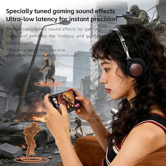 FiiO EH11 Retro On-Ear Bluetooth Headphones, LDAC Hi-Res Wireless, Lightweight 92g, 30H Playtime, Dual Device Connection, App EQ & Gaming Mode, Built-in Mic, Off-White