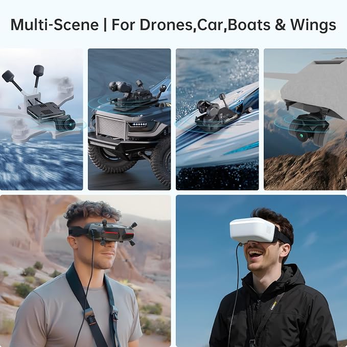 CADDXFPV Walksnail Avatar Pro Kit – Air Unit Pro for FPV Drone with Excellent Night Vision, Gyroflow Support, Digital Transmission System,Dual Antennas, 22ms Low Latency, 4km Max Range, 160° FOV, 1080P/60fps H.265 Video Recording, 1/1.8-inch Starvis II