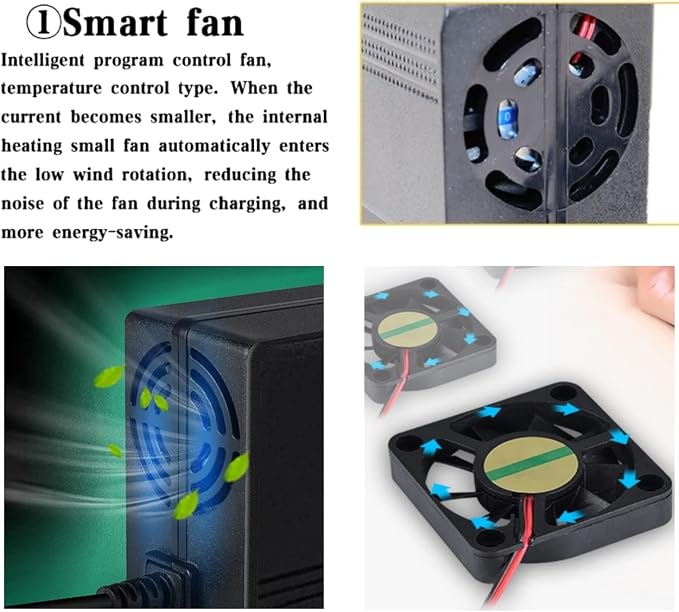 [Verified Fit] 52V Electric Charger 3-Prong, for Apollo 52V Phantom, Explore, Ghost/Yume Y10/ VSETT 9(NOT for 9+)/ Zero 8X 10 and More 52 Volt Battery Charger (58.8V 3A max)