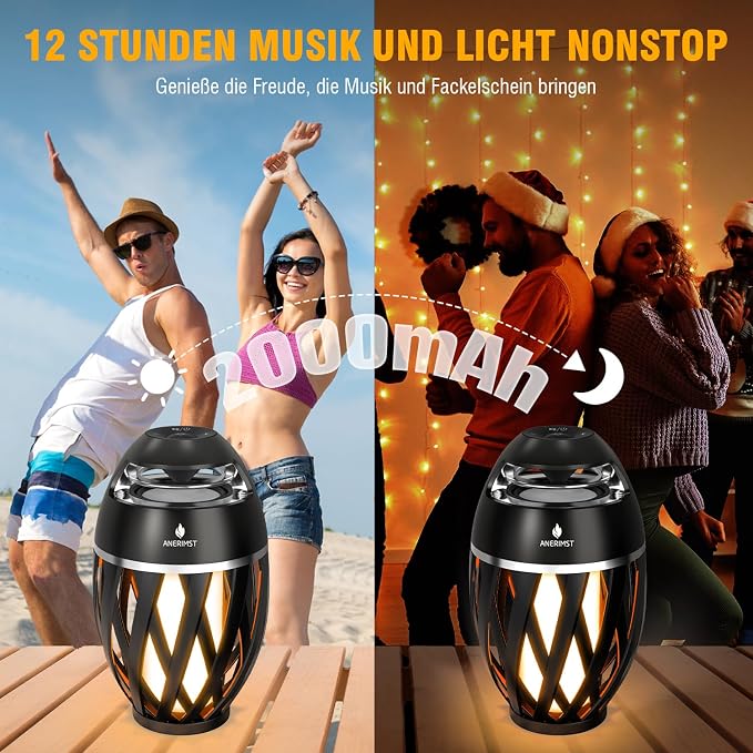 Upgraded Multi-Sync Bluetooth Speakers with Light, Outdoor Speakers Waterproof Auto-Pairing, Unique Gifts for Men, Bluetooth 5.4, 24H Playtime, Loud HD Sound, Cool Gadgets for Home/Patio/Beaches