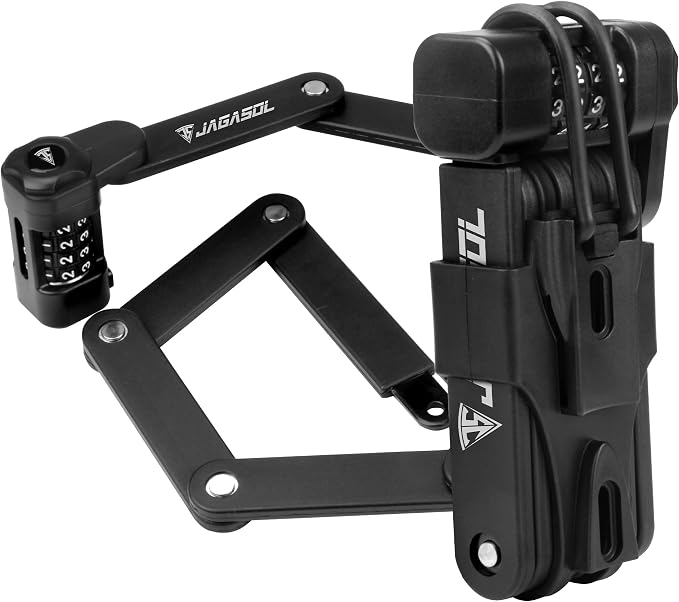 Compact Folding Bike Lock Compact Lightweight High Security Anti-Theft Bicycle Lock 33.46in for Bikes or Scooters