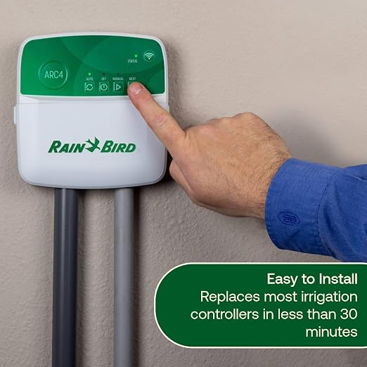 Rain Bird ARC6 App-Based Indoor Smart WiFi Irrigation Sprinkler Timer/Controller, 6-Zone/Station, EPA WaterSense Certified, Compatible with Alexa, Indoor 6-Station