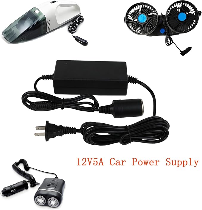 12V Power Supply Adapter for Igloo Iceless Thermoelectric Coolers Compatible with Kool Mate & Cool Chill Models, DC12V Replacement Cord for Car Coolers
