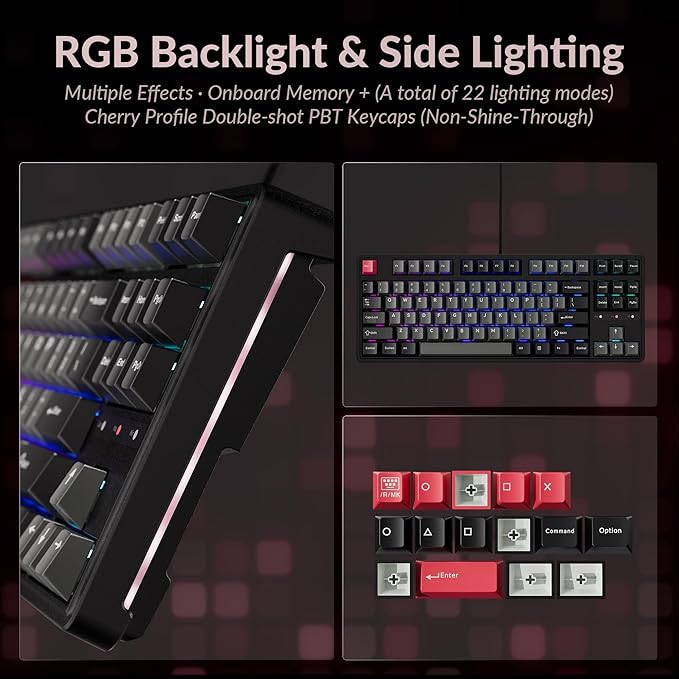 Keychron C3 HE TKL Wired Mechanical Keyboard (80% Layout), Magnetic Switches with Adjustable Actuation, Rapid Trigger, QMK/Launcher Web Programmable, RGB Backlit, PBT Keycaps for Mac/Windows/Linux