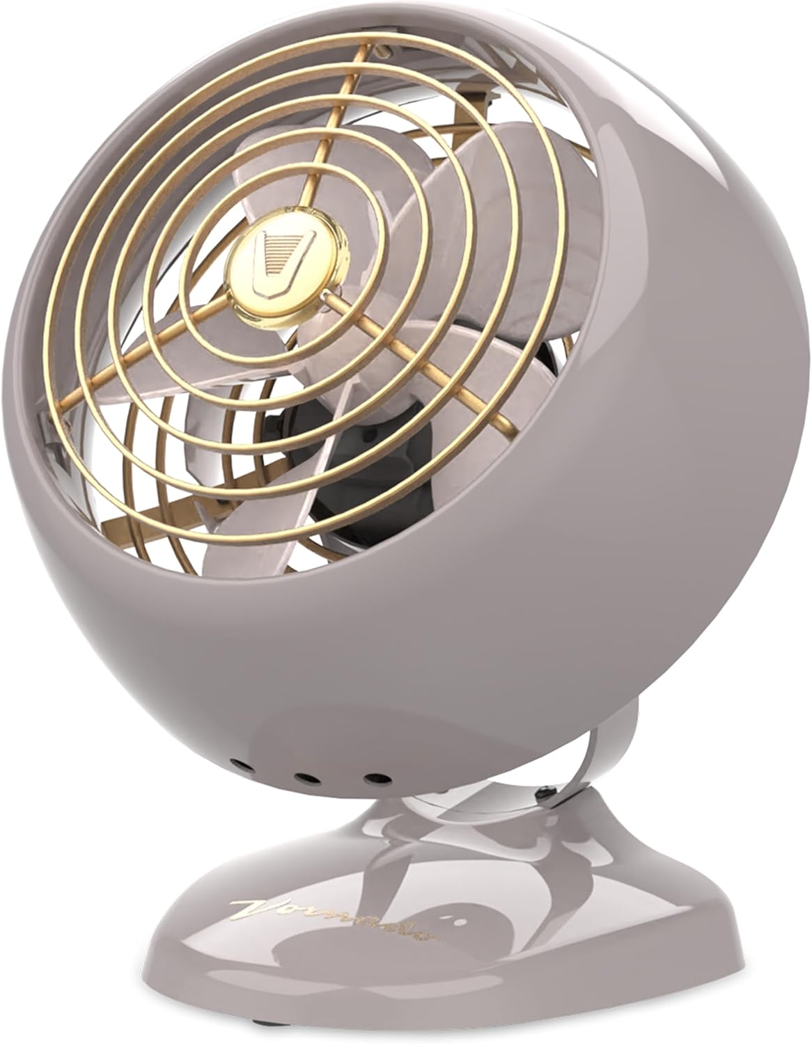 Vornado VFAN™ Mini Fan, Classic Vintage Circulator, Retro Metal Air Circulator, For Desk & Bedside, 2 Speeds, Adjustable Tilt, Personal Cooling with Targeted Airflow, Quiet Fan, Driftwood