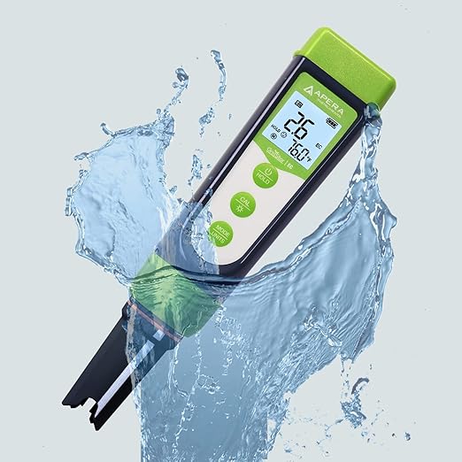 Apera Instruments AI103G GroStar Series GS3 EC/500ppm/700ppm Pen Tester Kit with Replaceable Titanium EC Probe for Hydroponics Water Quality Testing, Gen II
