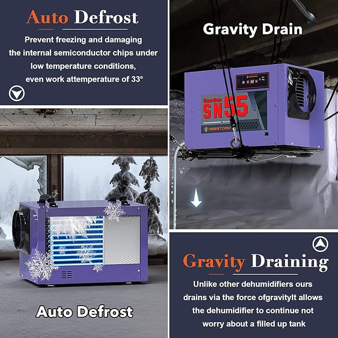 Abestorm Hanging Kits for Crawl Space & Basement Dehumidifiers, Easy Way to Raise and Lower dehumidifier, Helps reduce noise and vibration of the unit