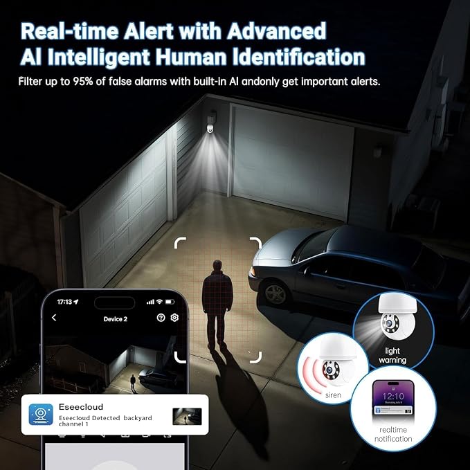 Light Bulb Security Camera, 5G&2.4GHz WiFi Light Bulb Cameras Wireless Outdoor Indoor, Lightbulb Camera for Home Security, Two-Way Talk,Color Night Vision, Motion Detection & Real-time Alarm