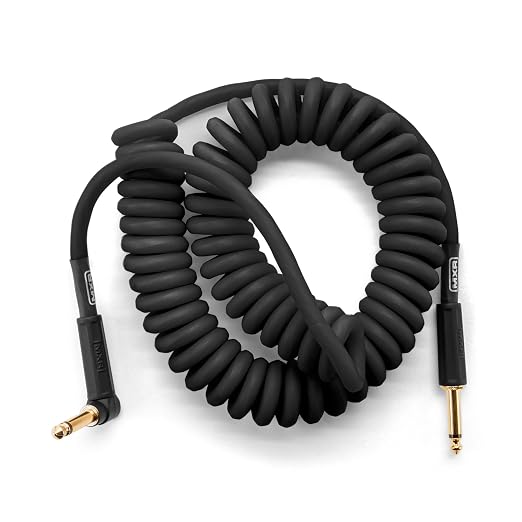 Jim Dunlop MXR® 15 ft Coil Cable Black Right/Straight