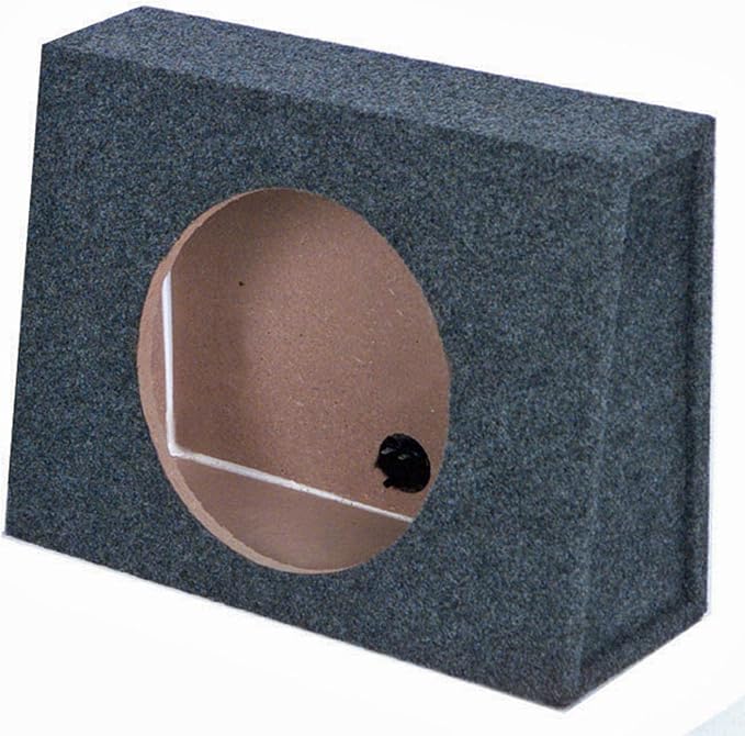 QPower Pack of 2 Single 10-Inch Sealed Subwoofer Boxes, 0.9 Cubic Feet of Airspace Per Box, Solid 5/8-Inch MDF Construction