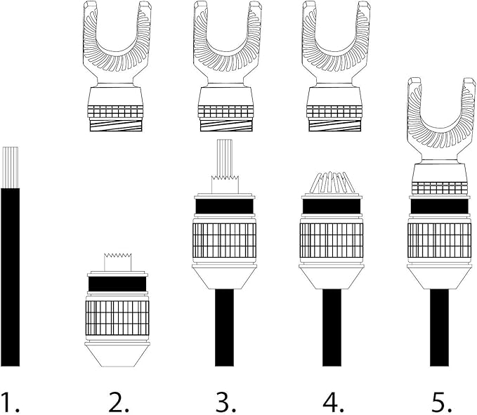 Sewell Deadbolt 30 Degree Angled Spade Plugs, 6 Pairs