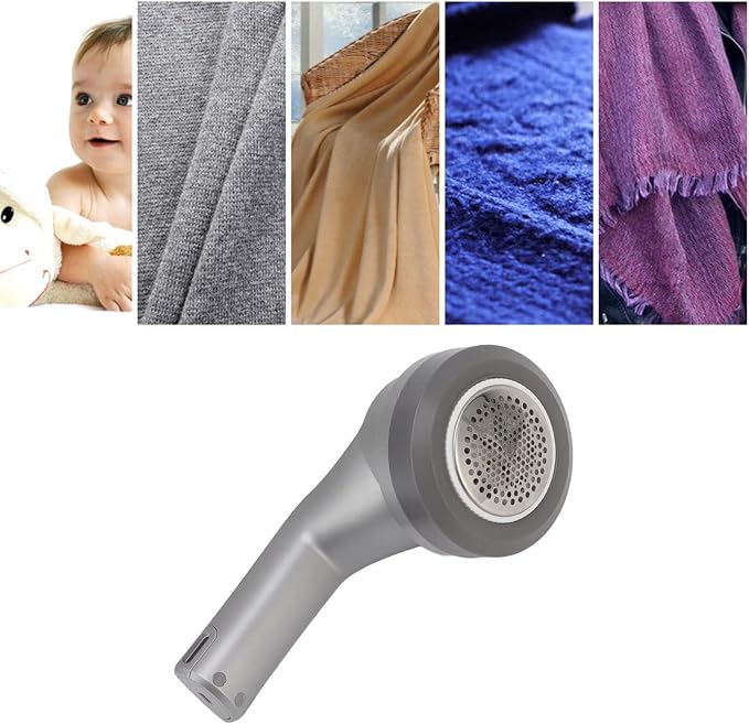 Fdit Electric Lint Remover, Rechargeable USB Fabric Defuzzer with 6 Blade Steel, 1200mAh Battery, Travel Size Hairball Trimmer for Clothing and Blankets