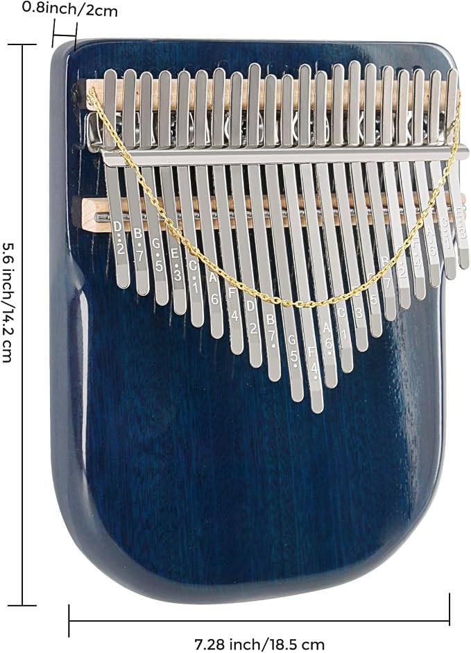 EASTROCK Karimba Thumb Piano 21 key Sapele solid wood Flat-board Portable Mbira Finger Piano with Study Instruction and Tune Hammer Wood Kalimba Gift for Adults Beginners Professiona