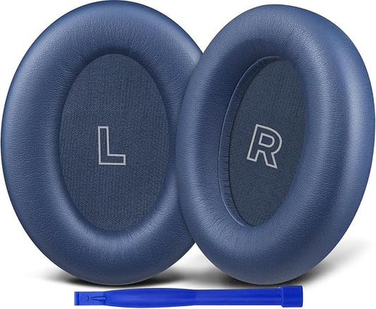 SOULWIT Replacement Earpads for Bose QC Ultra/New QuietComfort Ultra(2nd Gen) Wireless Headphones, Ear Pads Cushions with Softer Protein Leather, High-Density Noise Isolation Foam - Lunar Blue