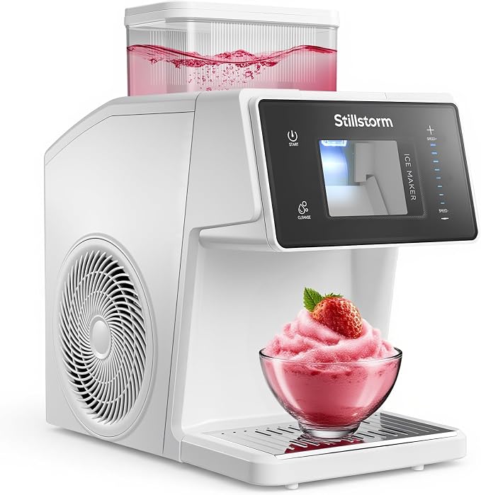 Stillstorm Shaved Ice Machine Snow Cone Maker No Ice Needed，Snowflake Machine with RapidChill Technology, Auto-Clean SUS304, Adjustable Speed Snowflake Maker for Home, Party, Bar...