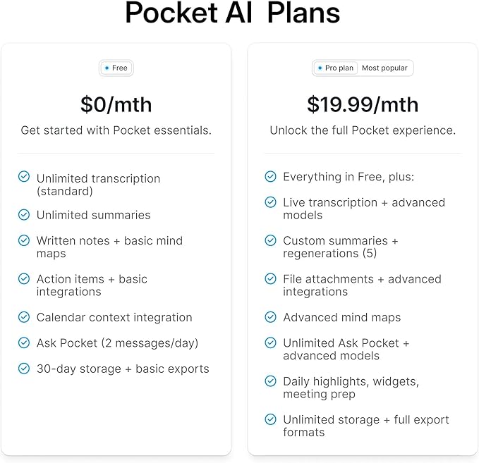 Pocket AI Voice Recorder & Smart Assistant – Auto Transcription, Summaries & Action Items – AI Note Taker for Meetings, Calls & Productivity - Baby Pink